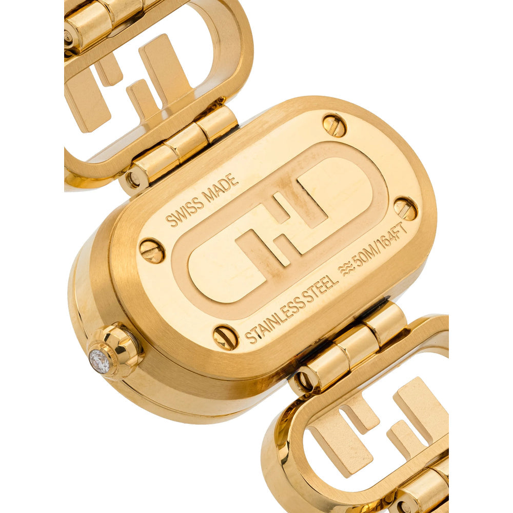 Fendi Gold/White Watch ladies bracelet diamond encrusted