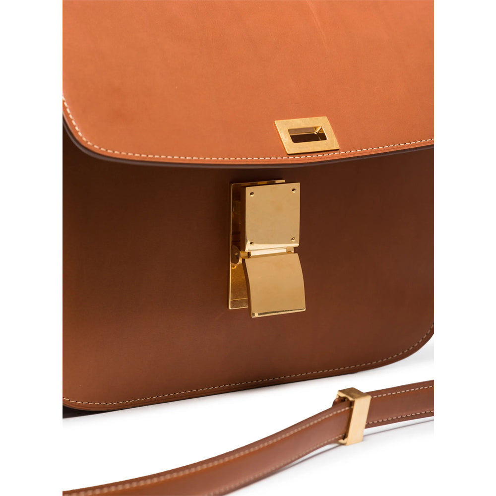 Celine Brown Shoulder Bags ladies purse handbag leather brown