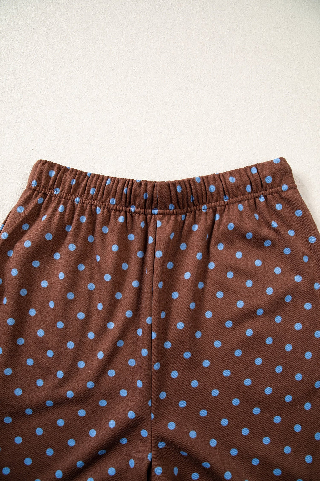 Jane Polka Dot Drawstring Wide Leg Long Sleeve Top Pant Set Outfit