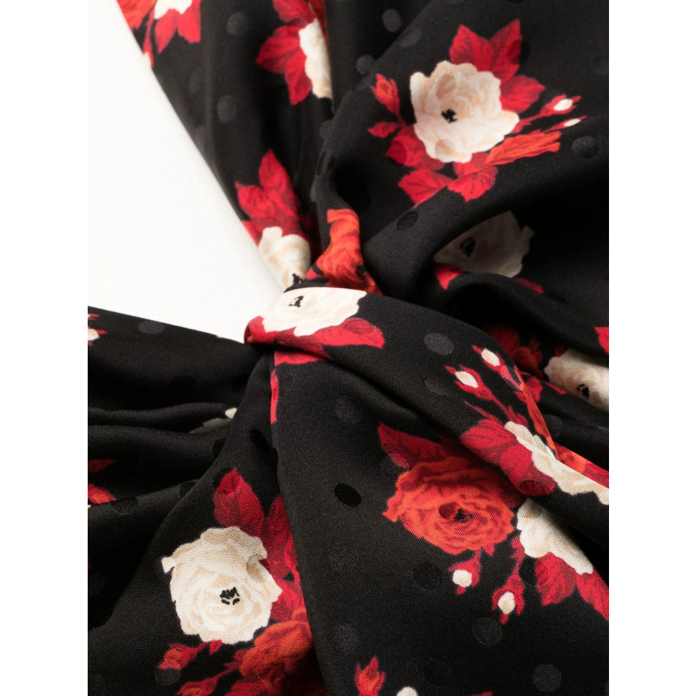 YSL Saint Laurent Black Dress - Cocktail & Party ladies Silk plunging deep front