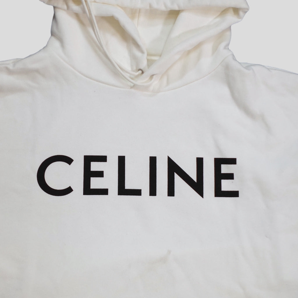 Celine Homme Logo Hoodie in White sweatshirt pullover men's unisex XL XXL