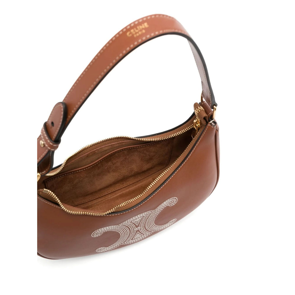 Celine Brown Tote Bag Ladies handbag purse leather logo