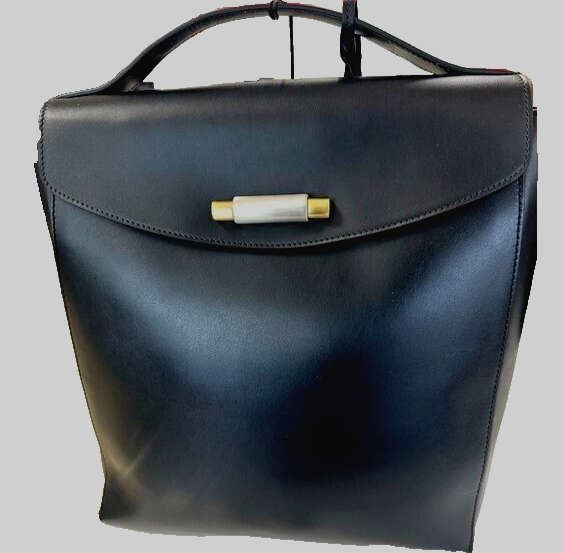 New TUMI leather handbag purse backpack Pavia Italy bag travel laptop Rare