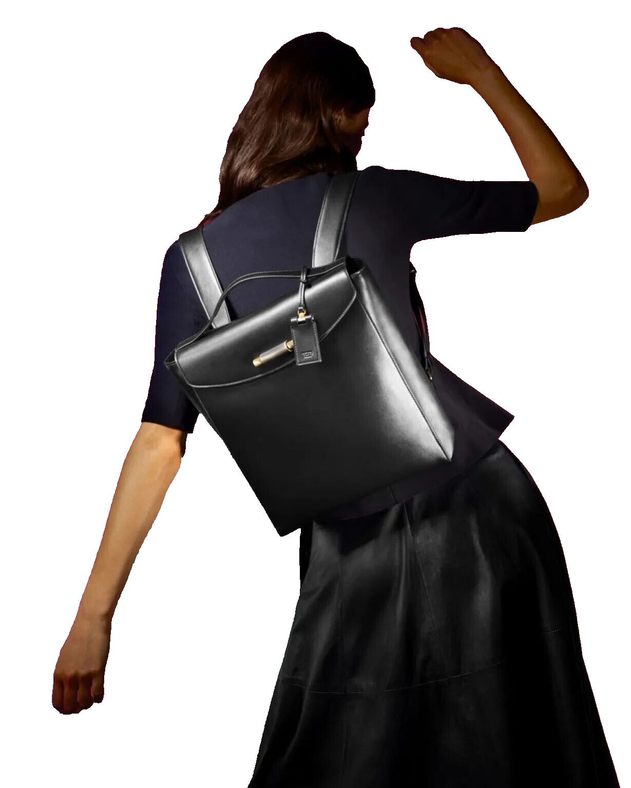 New TUMI leather handbag purse backpack Pavia Italy bag travel laptop Rare