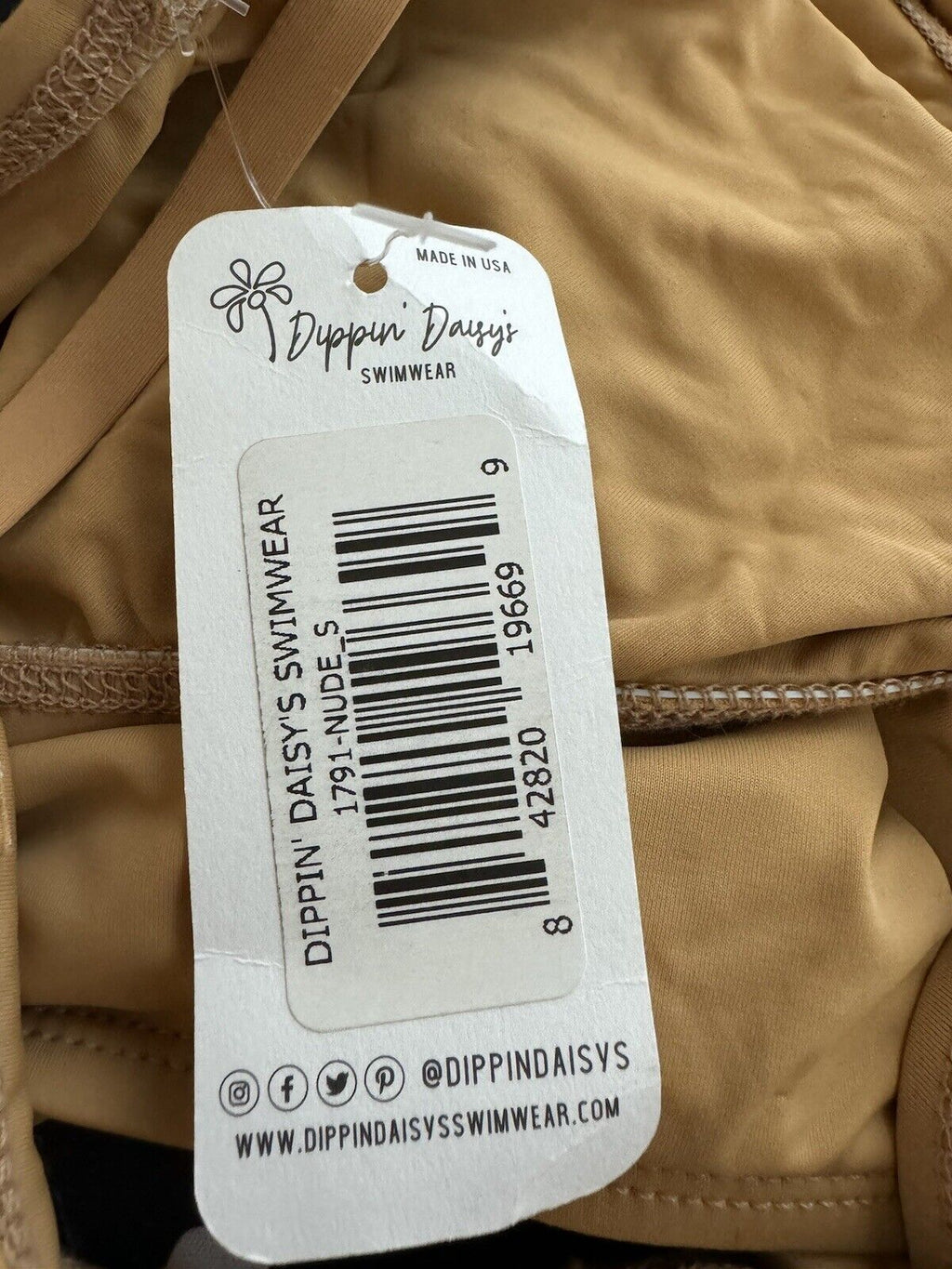 DIPPIN' DAISYS S cutout 1 piece bikini swimsuit tank maillot nude