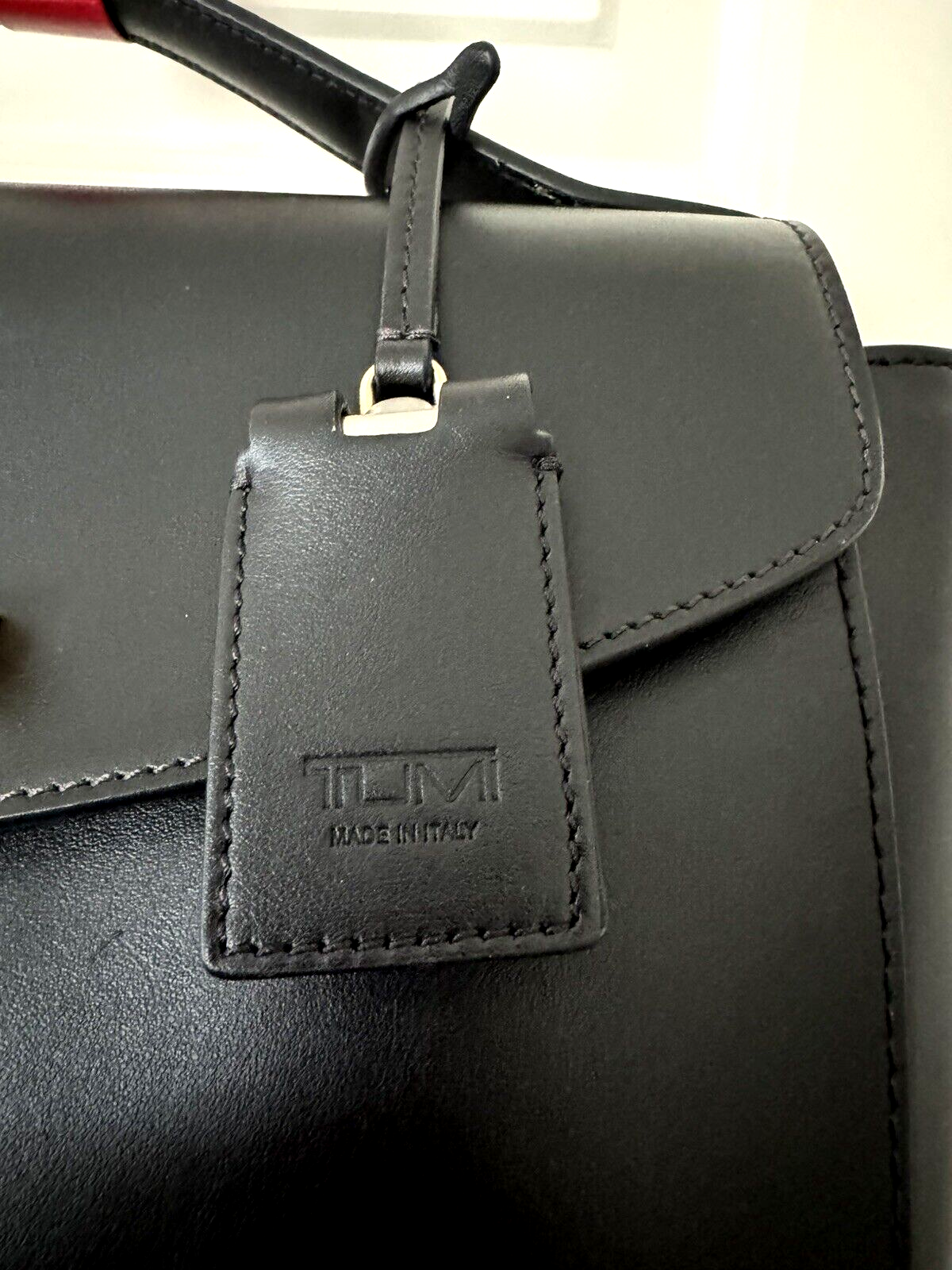 New TUMI leather handbag purse backpack Pavia Italy bag travel laptop Rare