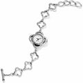 BRIGHTON Bilbao Crystal silver bracelet watch designer toggle