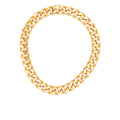 Celine Paris Gold Necklace Ladies wide cable link chain choker