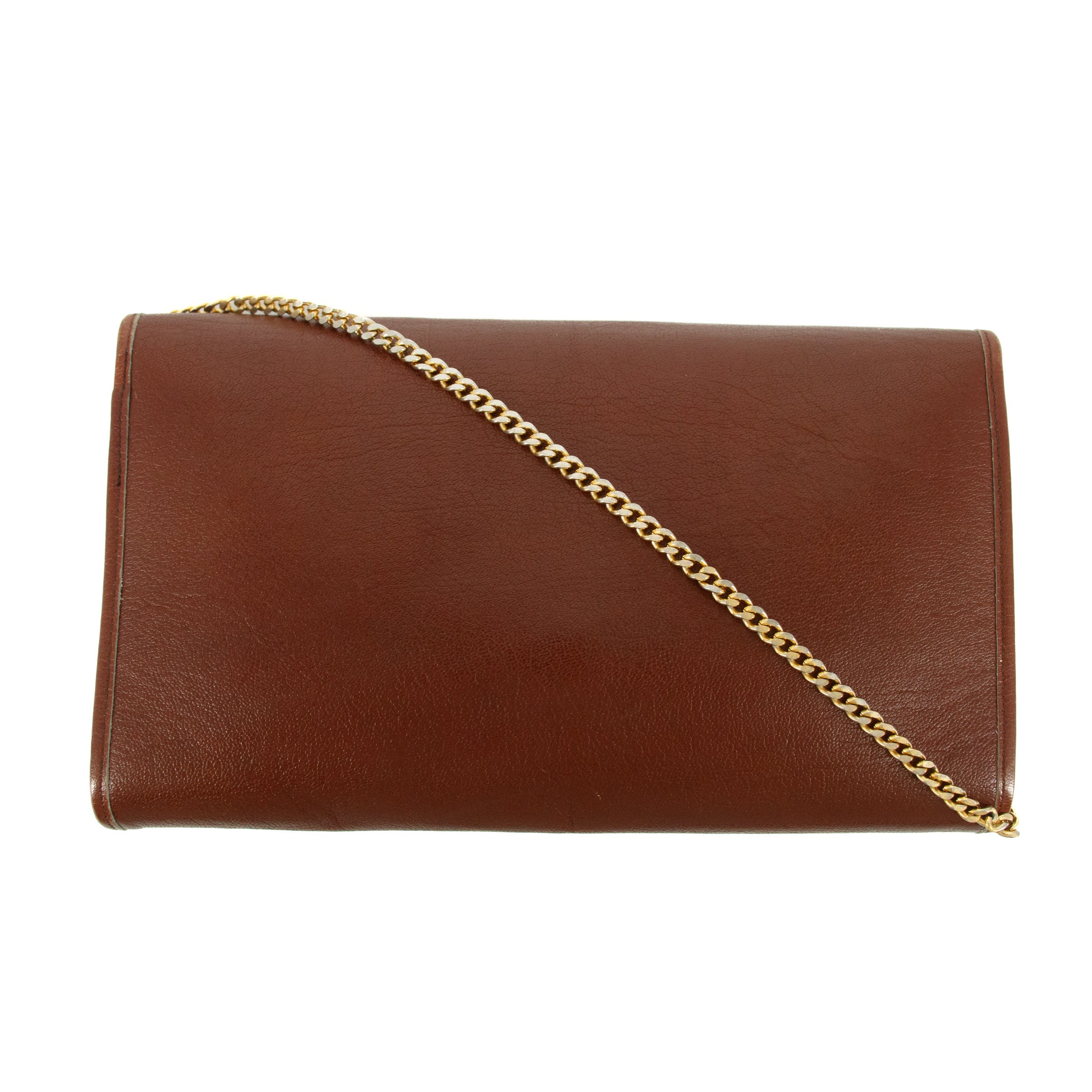 Christian Dior Red Leather Chain Shoulder Bag #5871 Purse Handbag