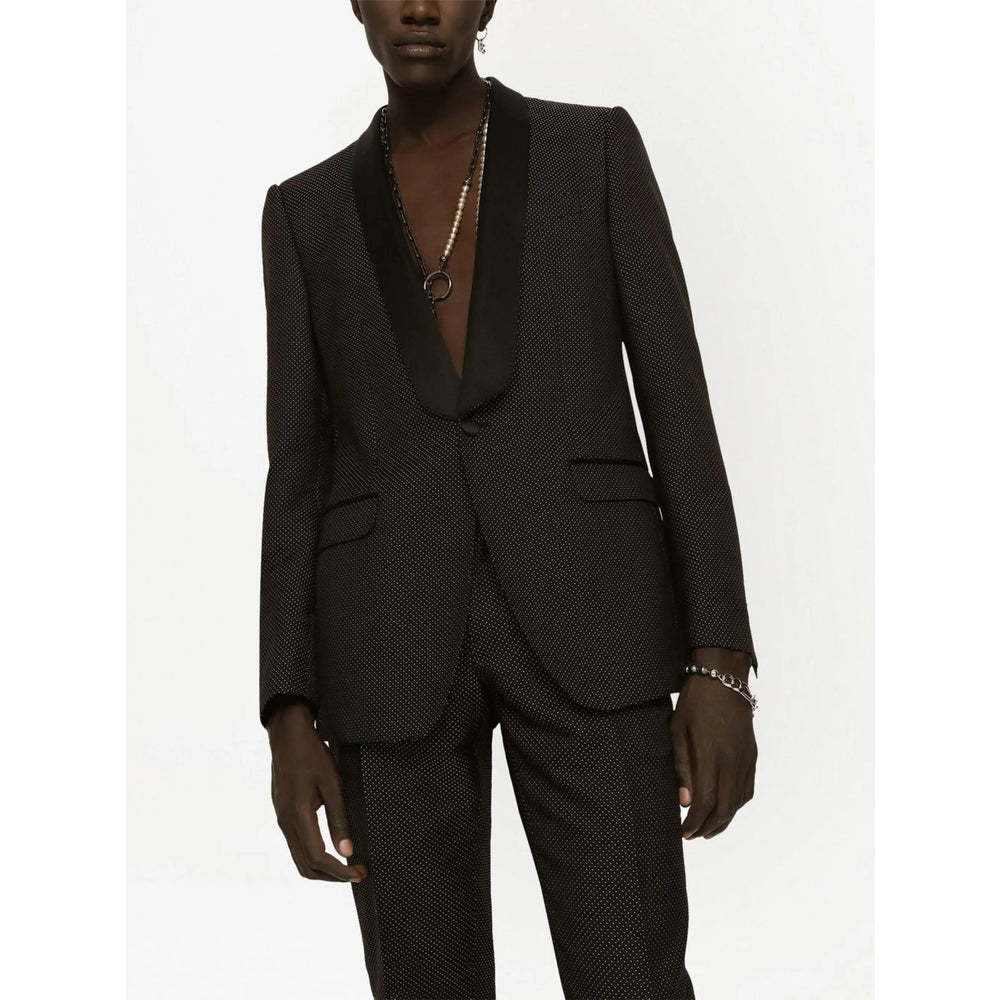 Dolce & Gabbana Black Jacket - Blazer Men's Silk blend