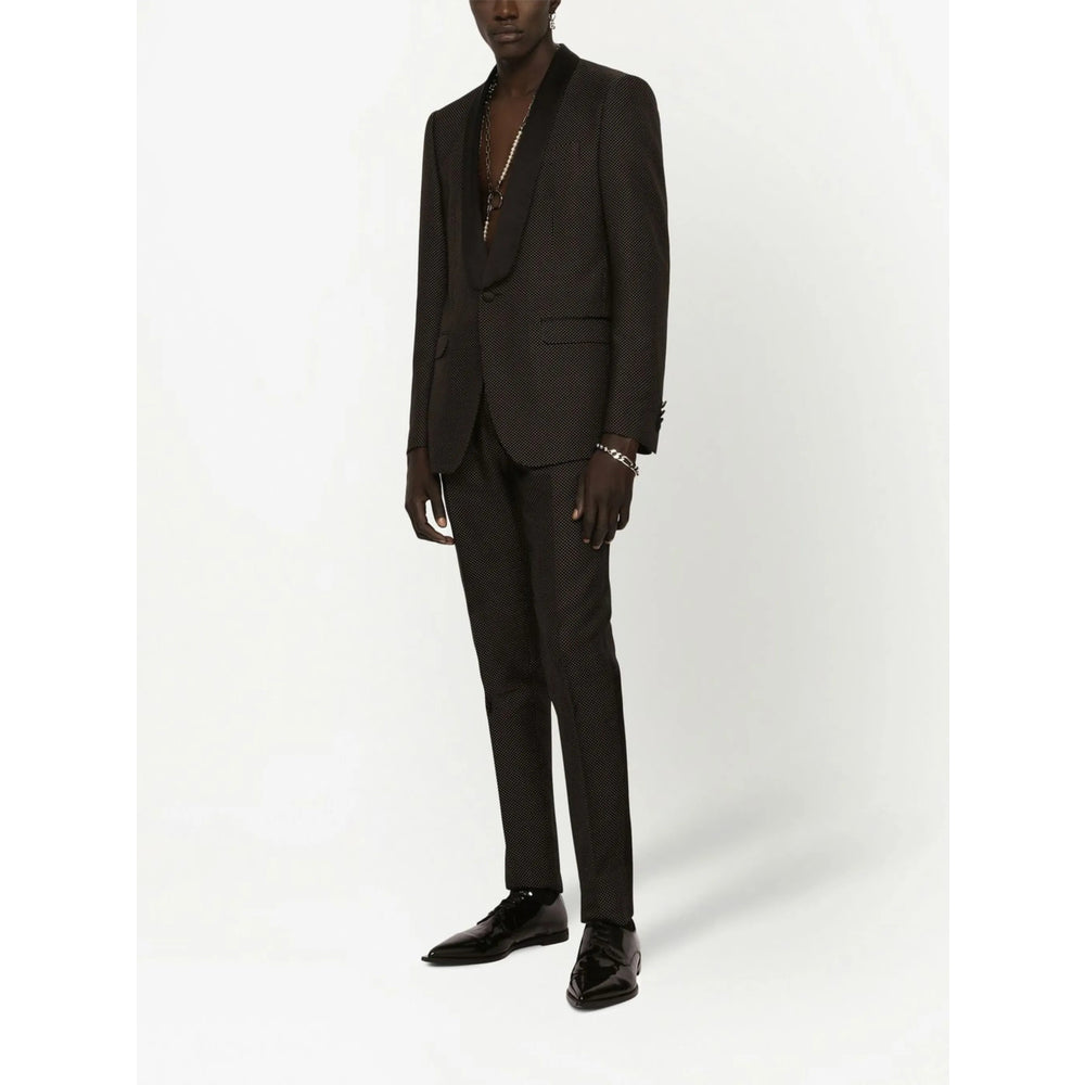Dolce & Gabbana Black Jacket - Blazer Men's Silk blend