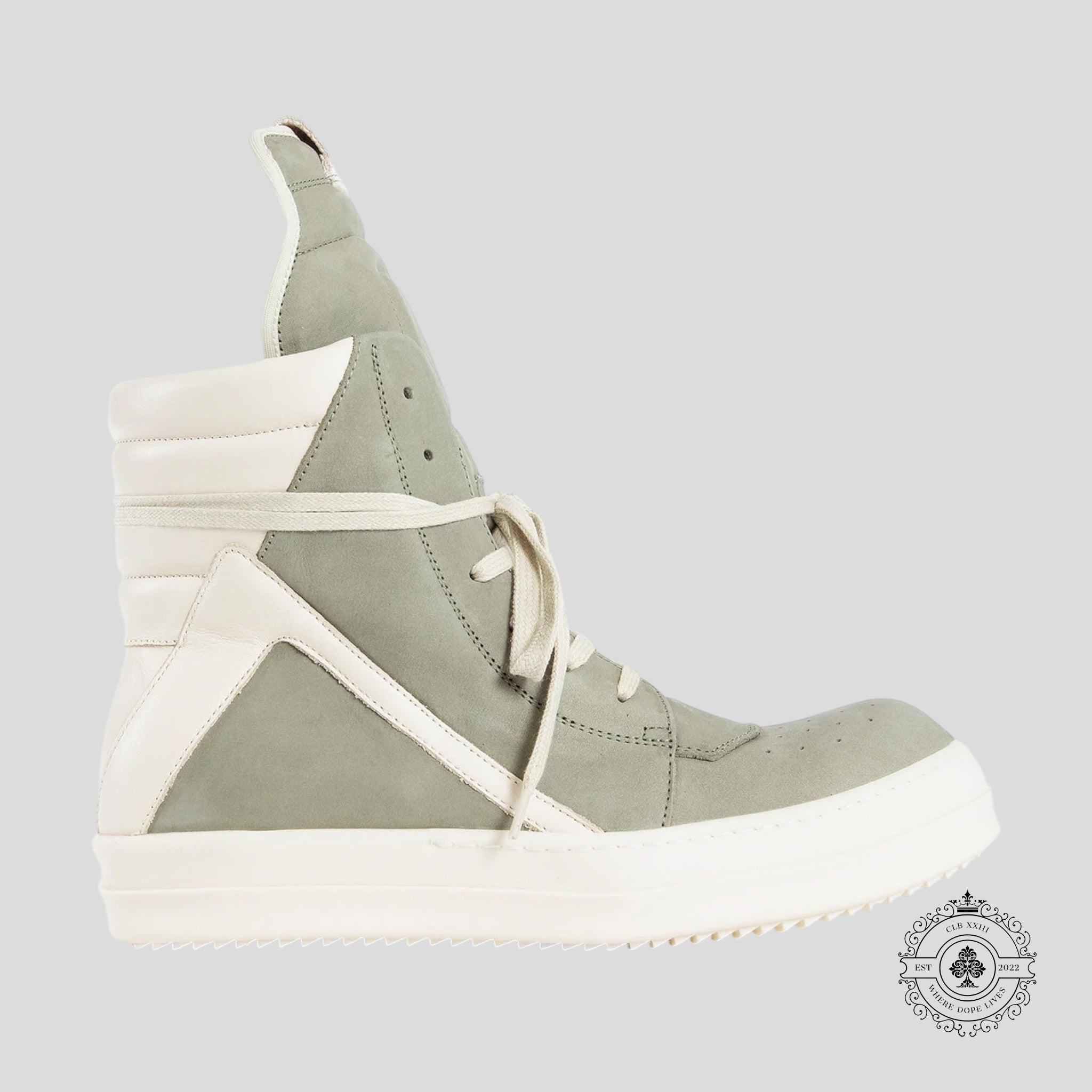 Rick Owens Suede Geobasket High top sneakers shoes men's unisex