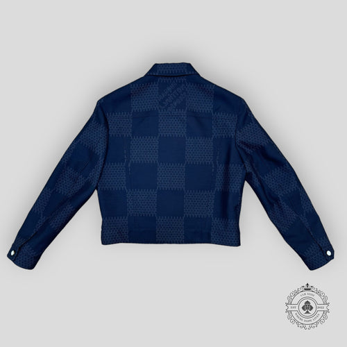 Louis Vuitton Damier Tailored Wool Trucker Jacket 52 unisex Italy