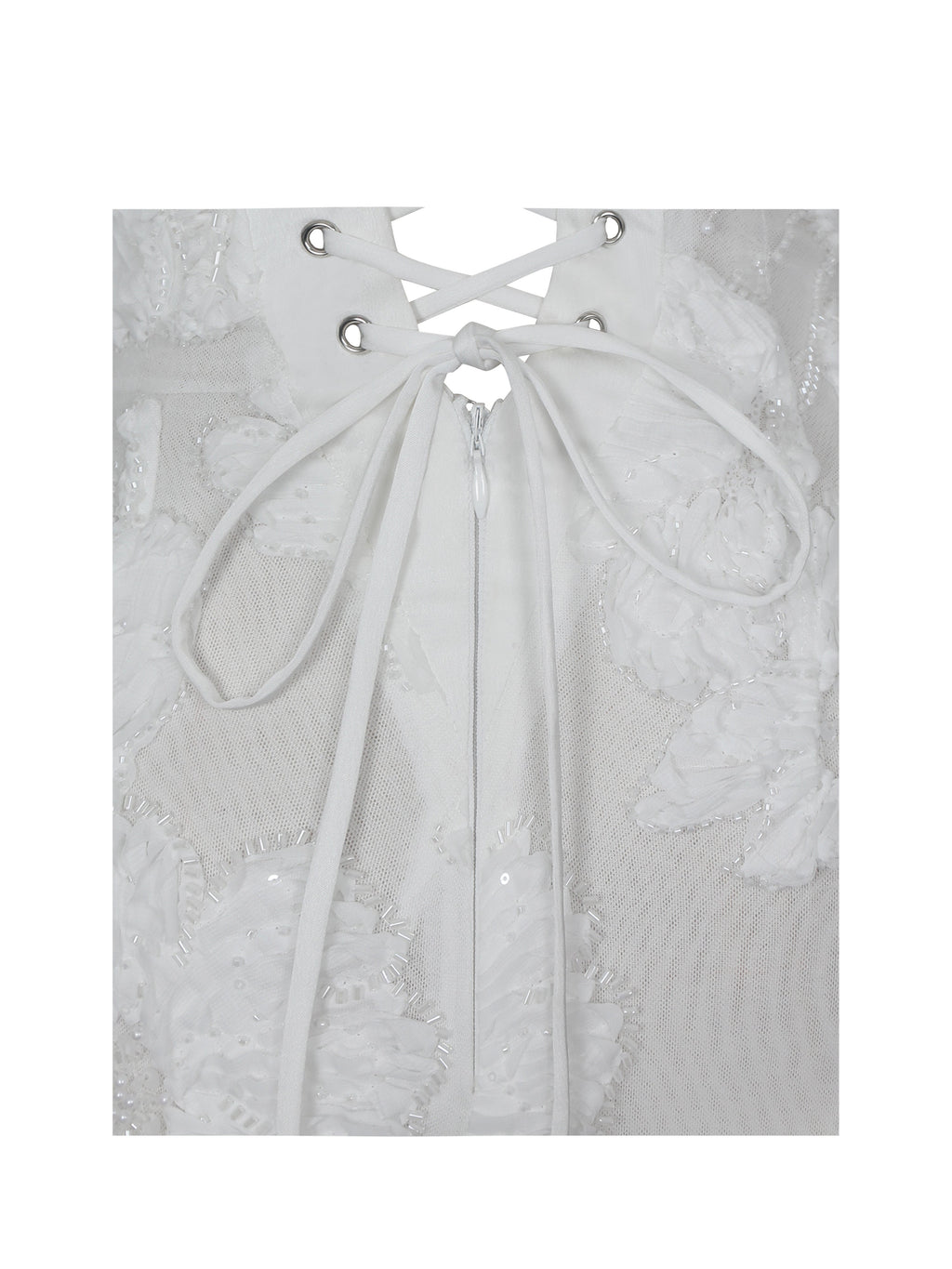 Raphaela White Floral Strapless Mermaid Wedding Dress