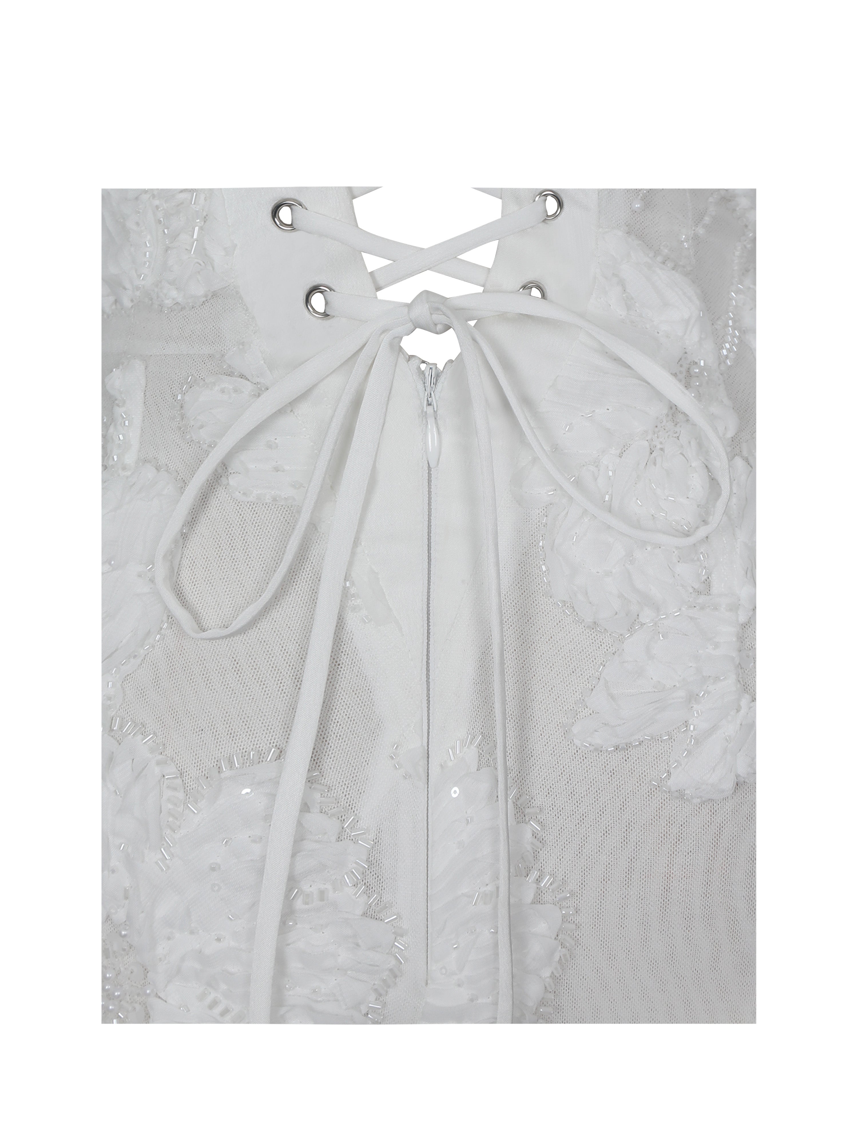 Raphaela White Floral Strapless Mermaid Wedding Dress