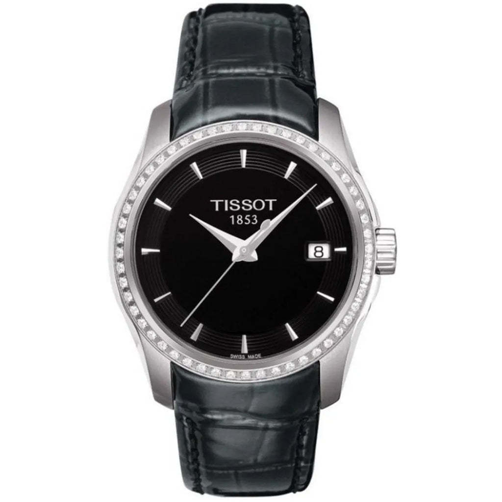 Tissot Ladies Couturier watch swiss white silver water resistant