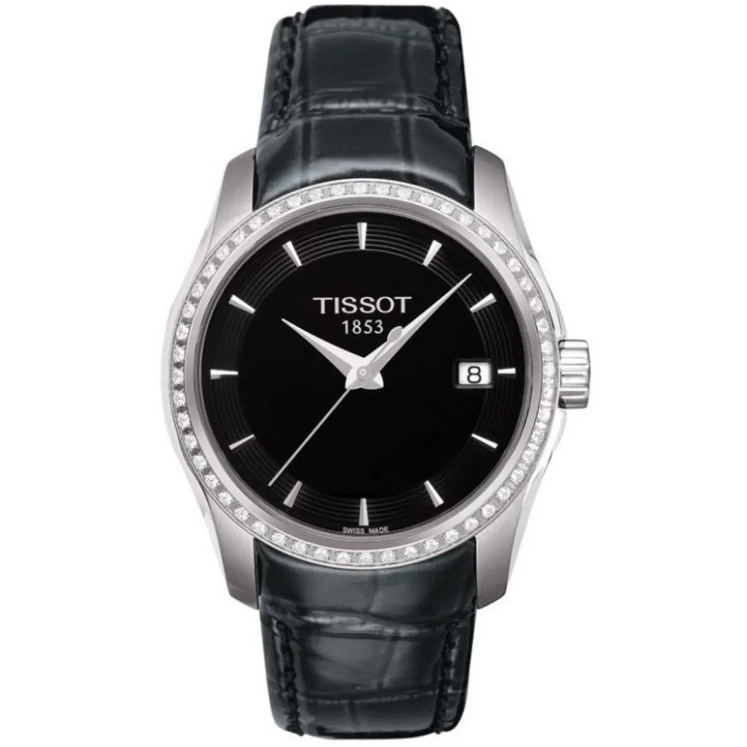 Tissot Ladies Couturier watch swiss white silver water resistant