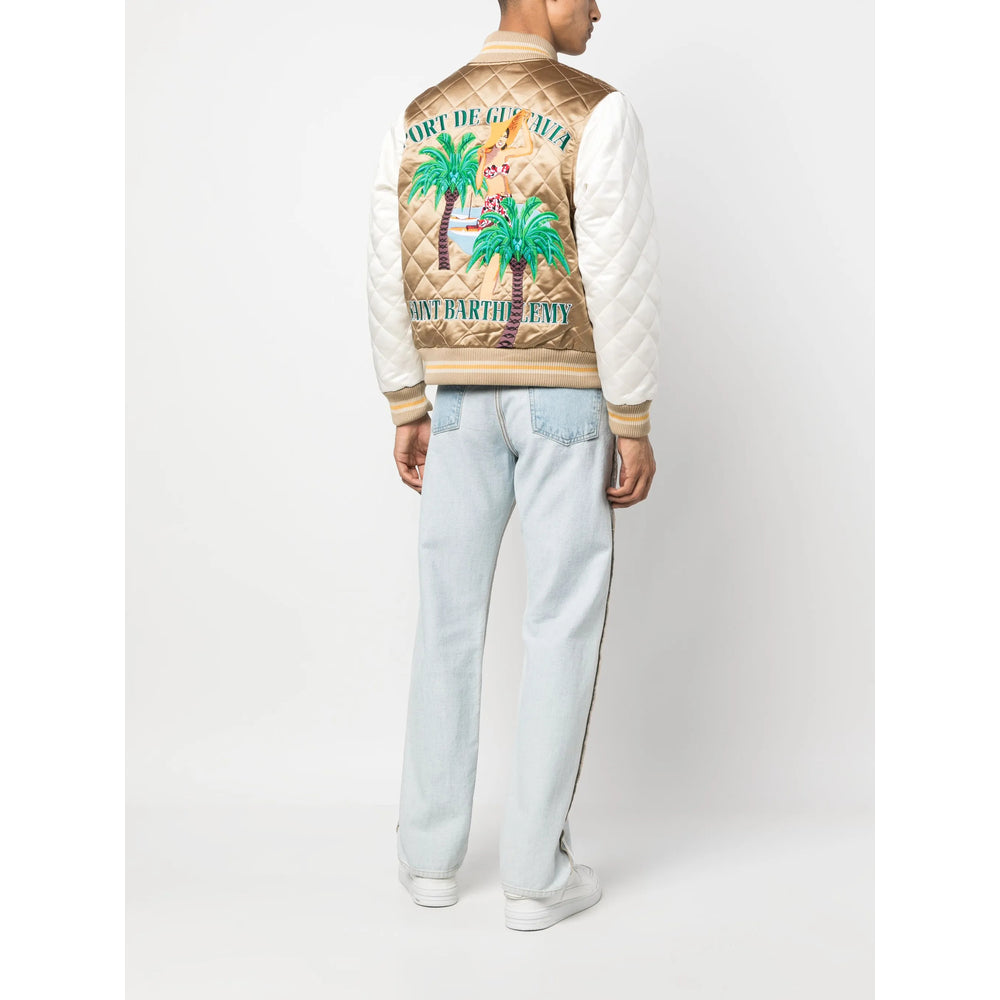 Rhude Brown - Bomber Jacket Men's embroidered logo Coat