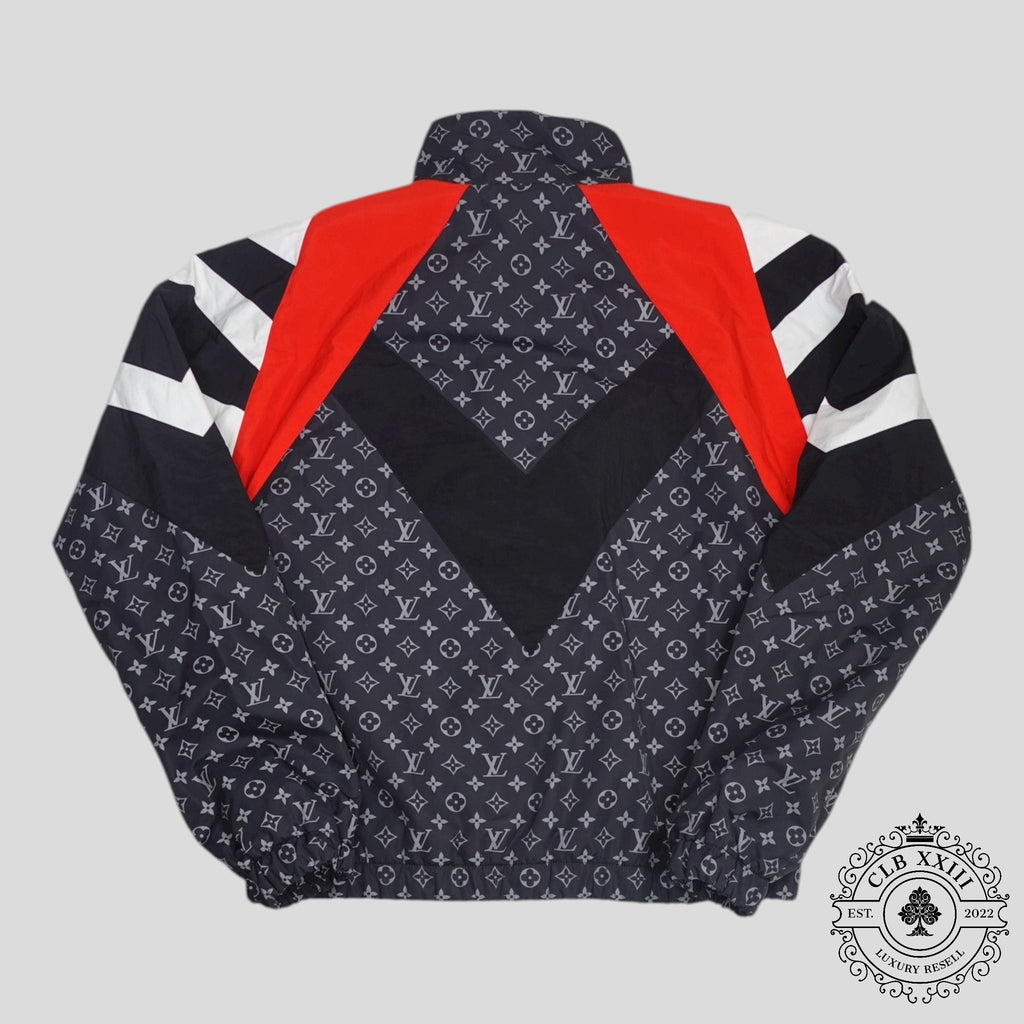 Louis Vuitton Monogram Nylon Printed Track Top in Black coat jacket men's unisex 52