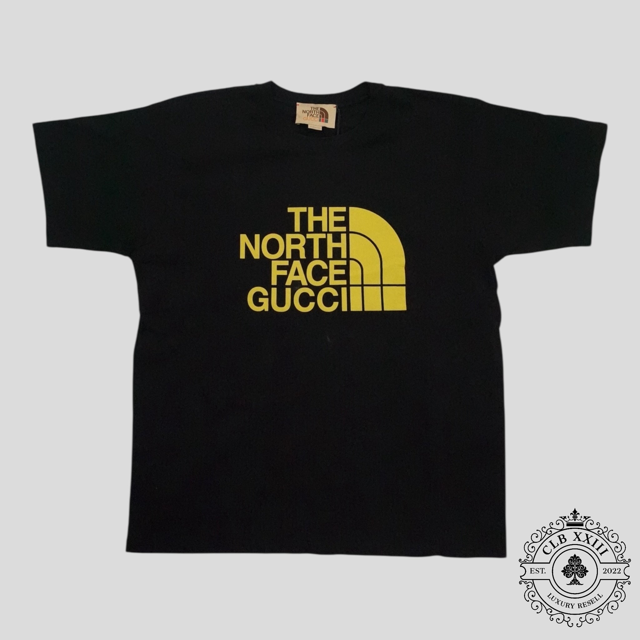Gucci The North Face Tee in Black black yellow LG unisex men's