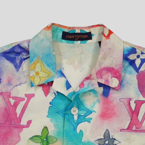 Louis Vuitton Watercolor Button Up in Multicolor shirt men's L