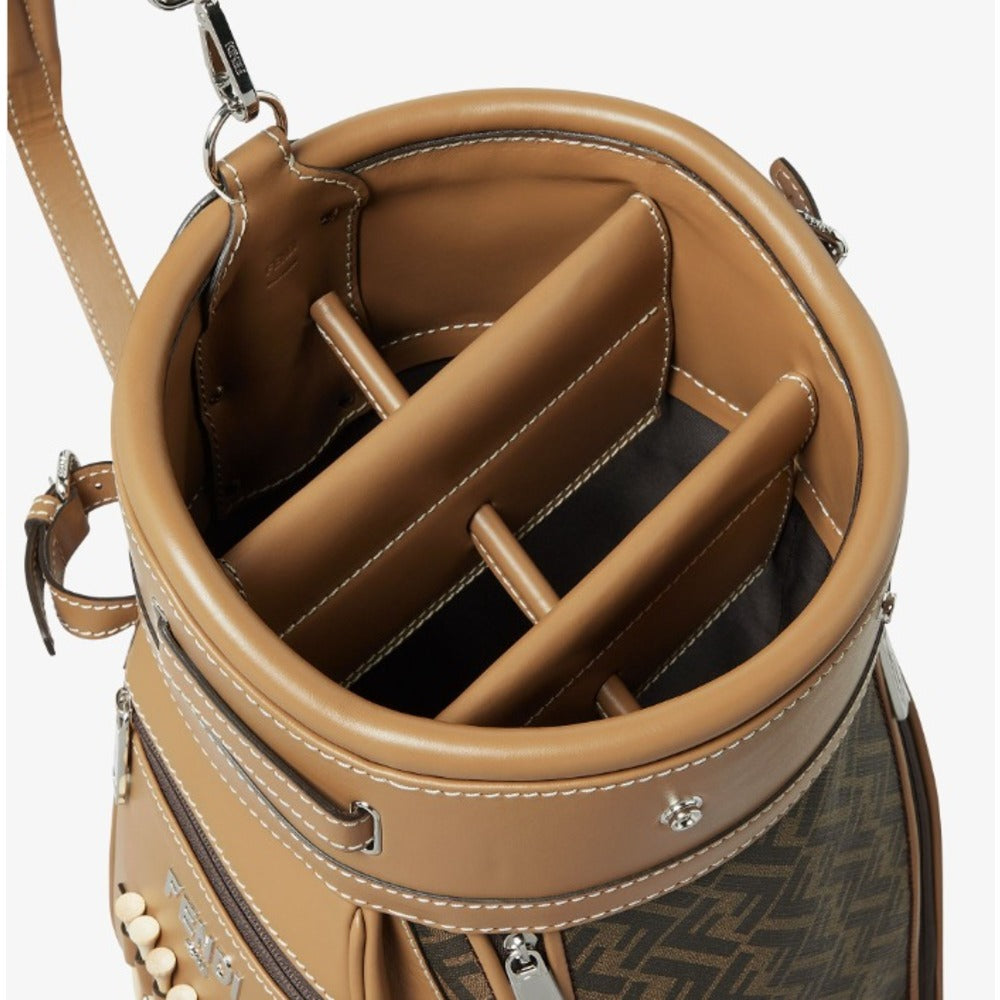 Fendi Brown Golf Bag Men's FF logo unisex