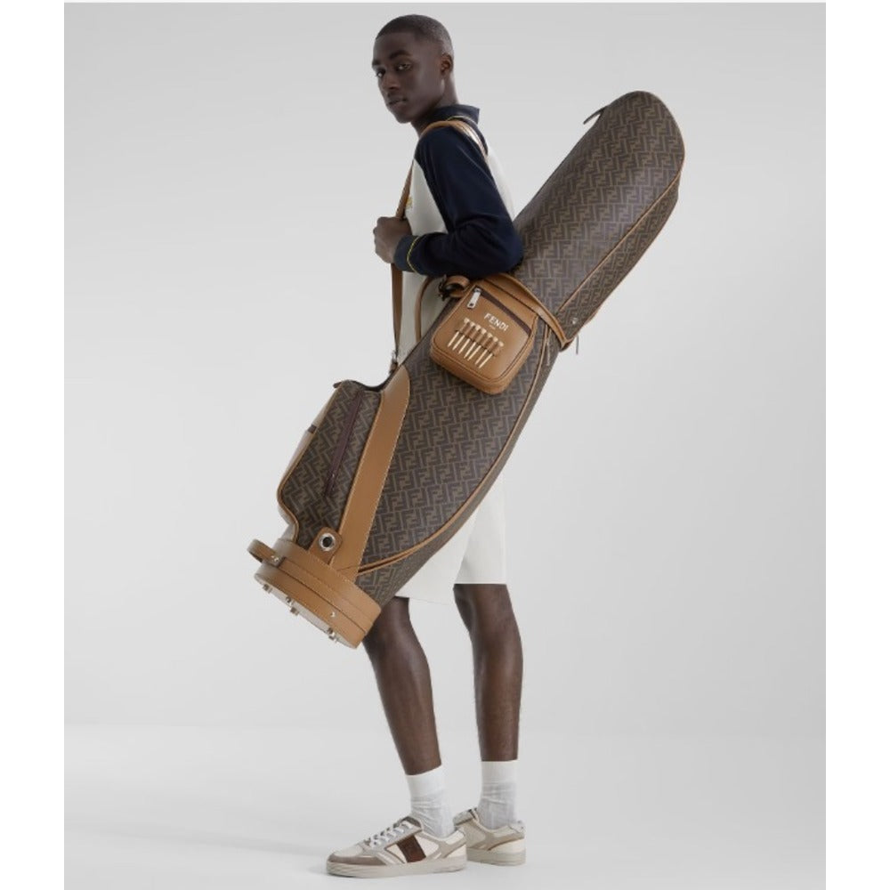 Fendi Brown Golf Bag Men's FF logo unisex
