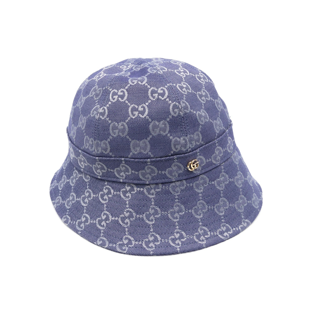 Gucci Blue Hat Men's GG supreme bucket Italy