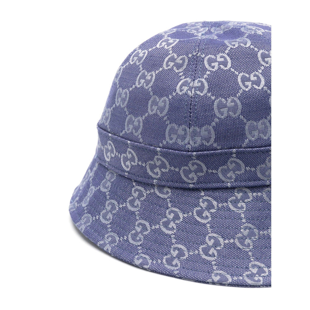 Gucci Blue Hat Men's GG supreme bucket Italy