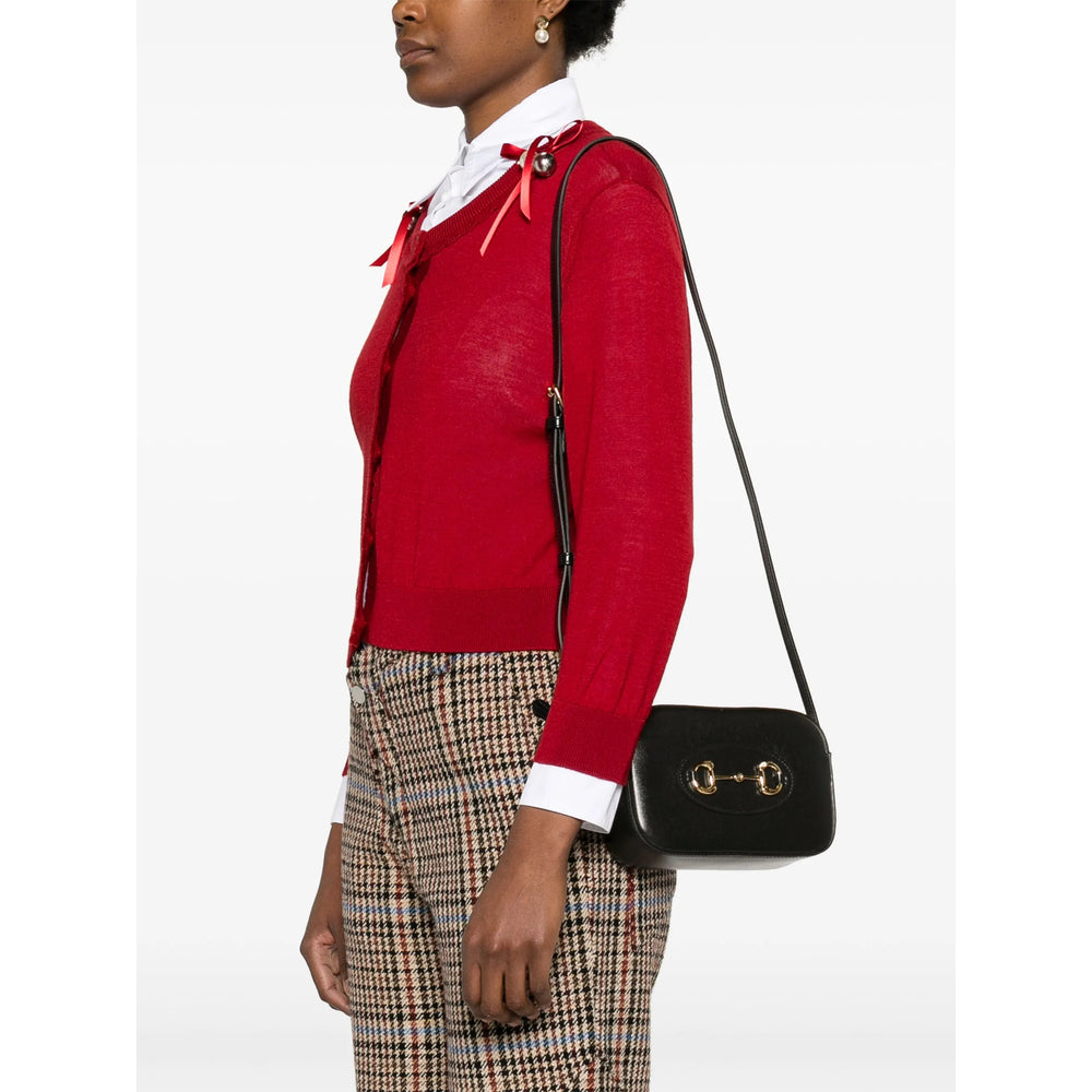 Gucci Black Shoulder Bag handbag purse black ladies horsebit