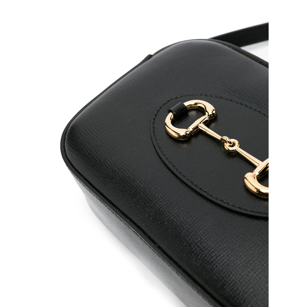 Gucci Black Shoulder Bag handbag purse black ladies horsebit