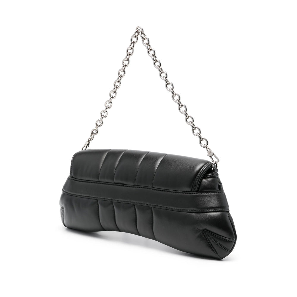 Gucci Black Shoulder Bag Ladies Handbag Purse Black leather horsebit silver