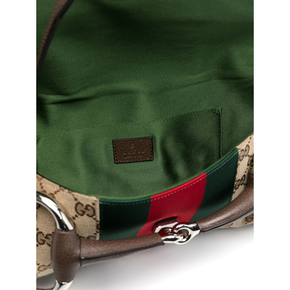 Gucci Neutrals Shoulder Bags ladies GG logo horsebit purse handbag