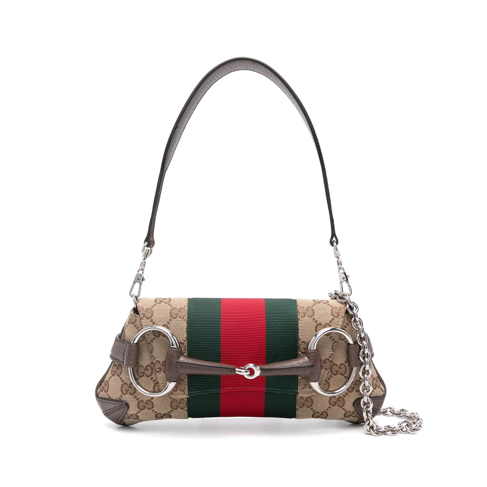 Gucci Neutrals Shoulder Bags Women horsebit GG logo purse handbag