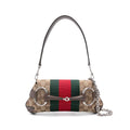 Gucci Neutrals Shoulder Bags Women horsebit GG logo purse handbag