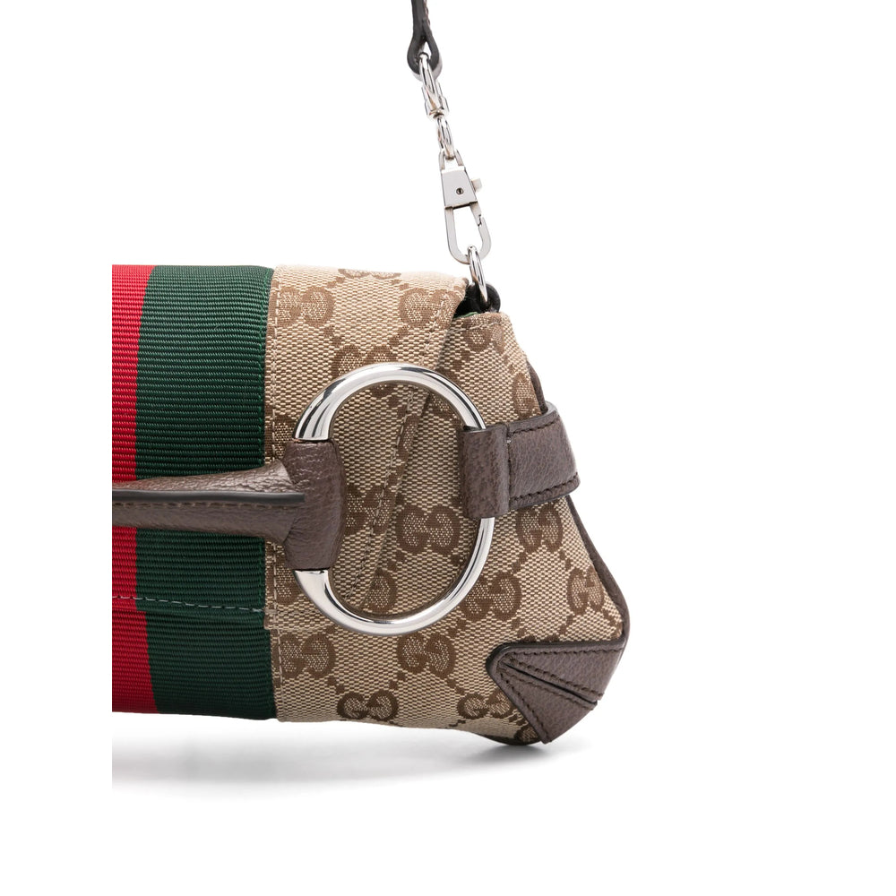 Gucci Neutrals Shoulder Bags Women horsebit GG logo purse handbag