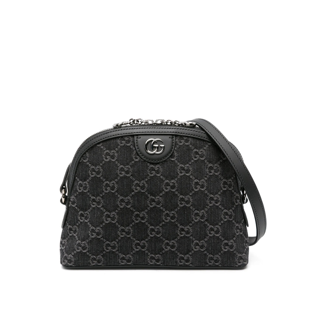 Gucci Black Satchel Cross Body Bag ladies handbag purse GG logo