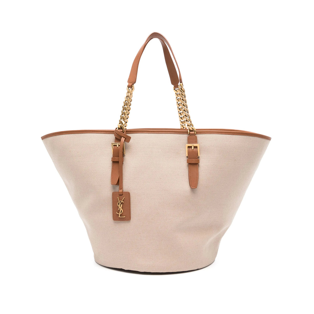 YSL Saint Laurent Neutrals Tote Bags Handbag Ladies leather Purse Cream