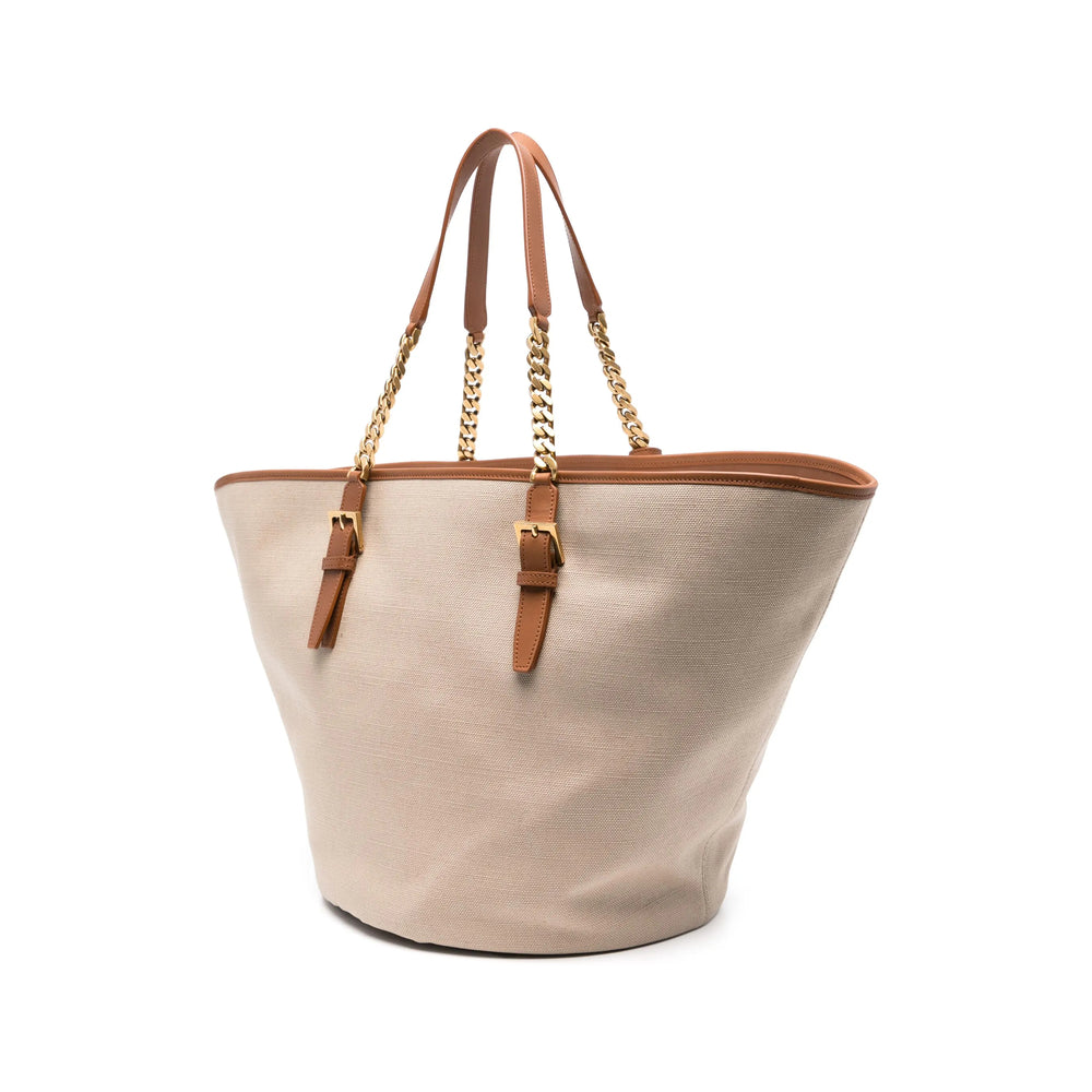 YSL Saint Laurent Neutrals Tote Bags Handbag Ladies leather Purse Cream