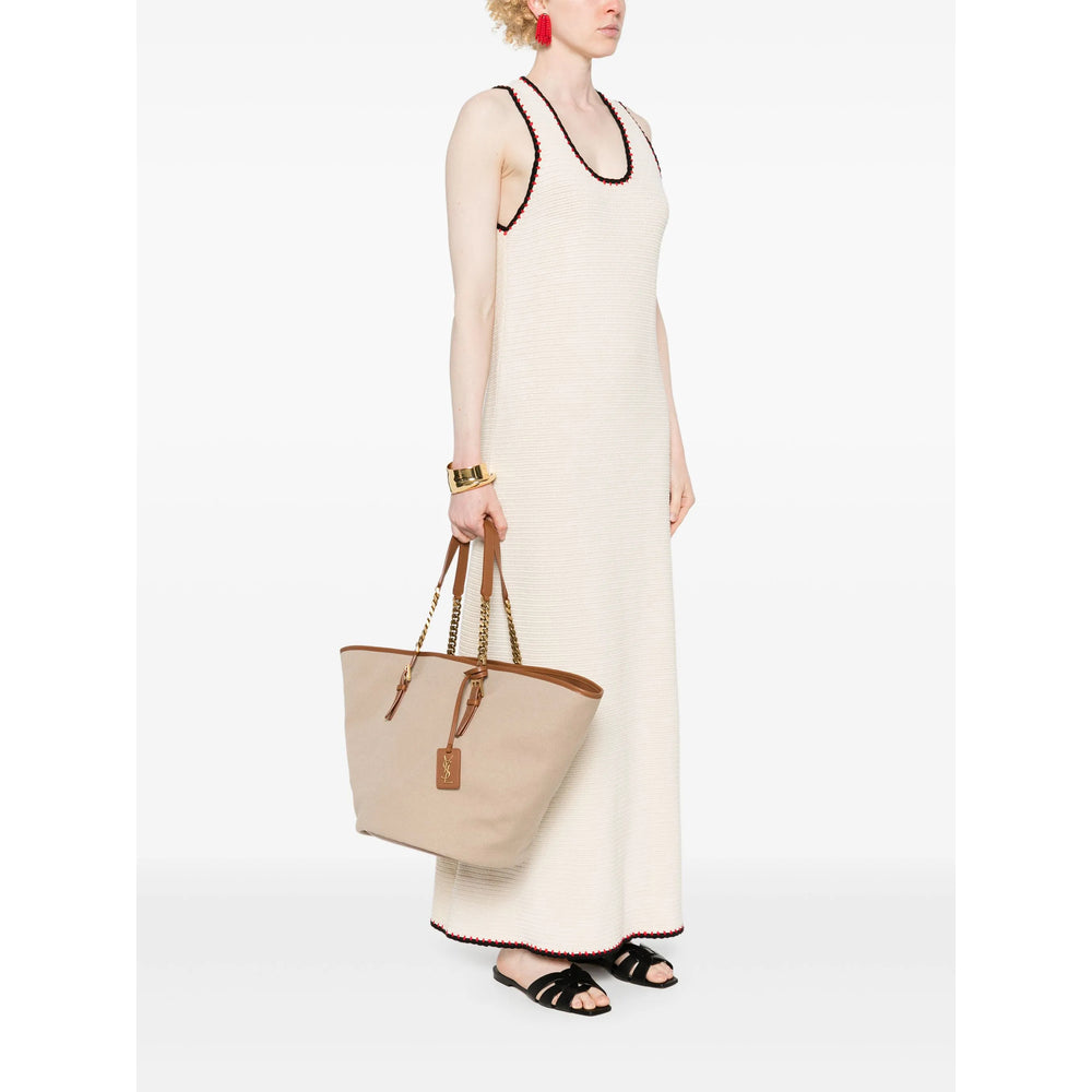YSL Saint Laurent Neutrals Tote Bags Handbag Ladies leather Purse Cream