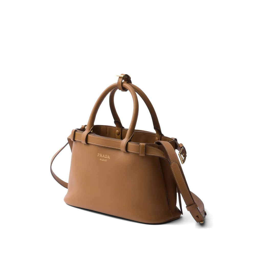 Prada Brown Tote Bag Purse Handbag Ladies Leather