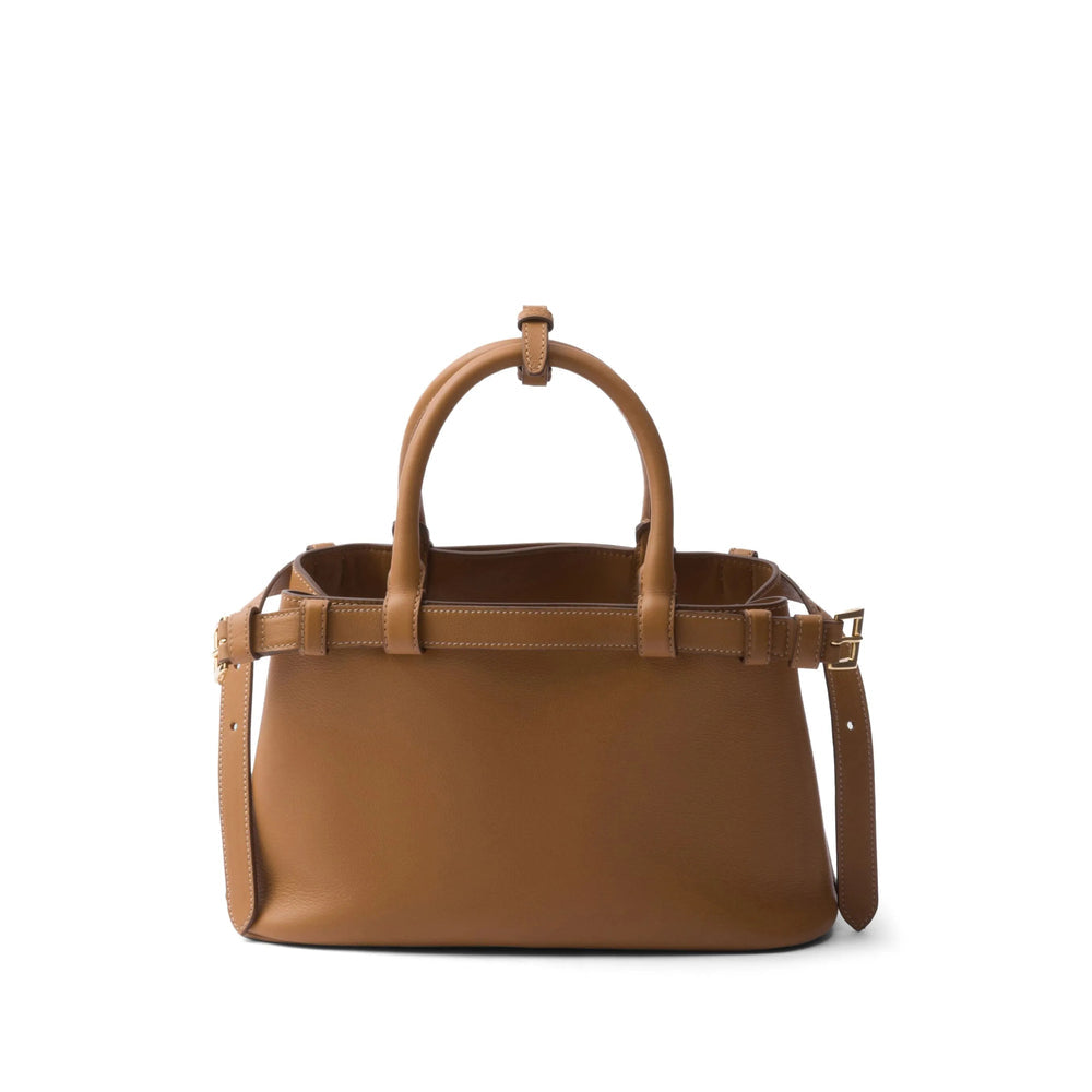 Prada Brown Tote Bag Purse Handbag Ladies Leather