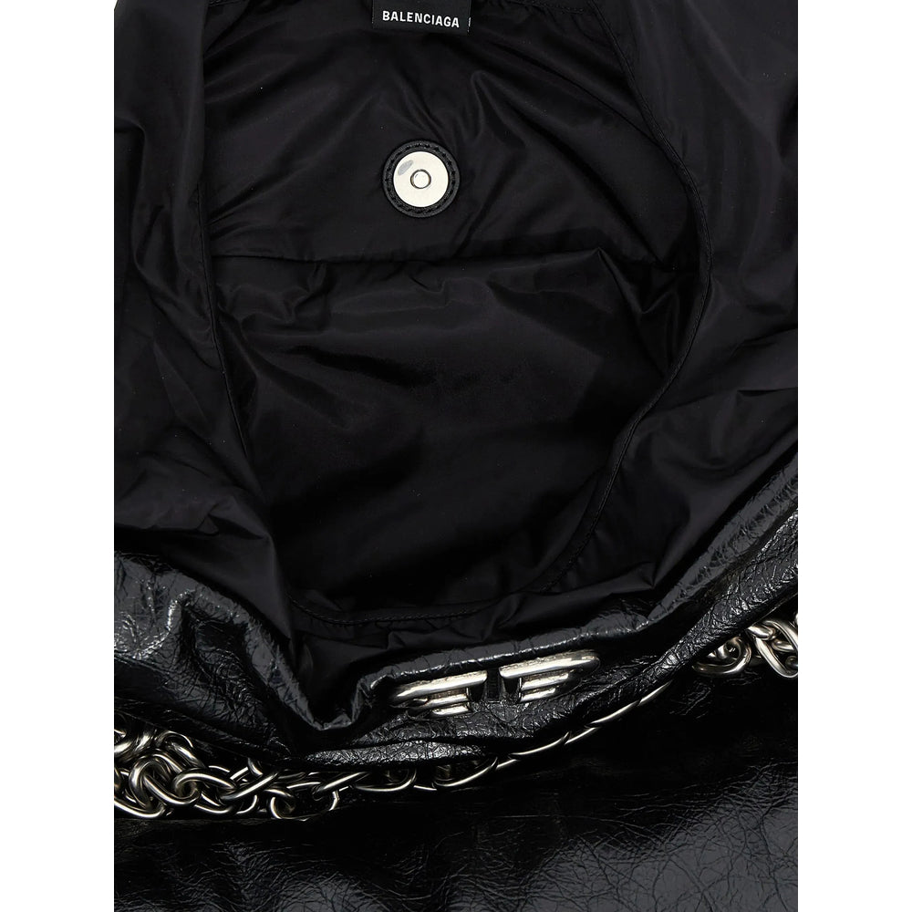 Balenciaga Black Tote Bag Ladies Purse Handbag leather silver hardware