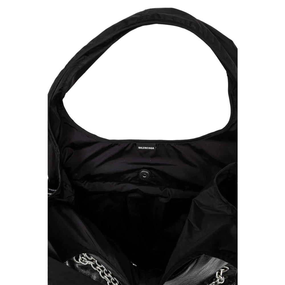 Balenciaga Black Tote Bag Ladies Purse Handbag leather silver hardware