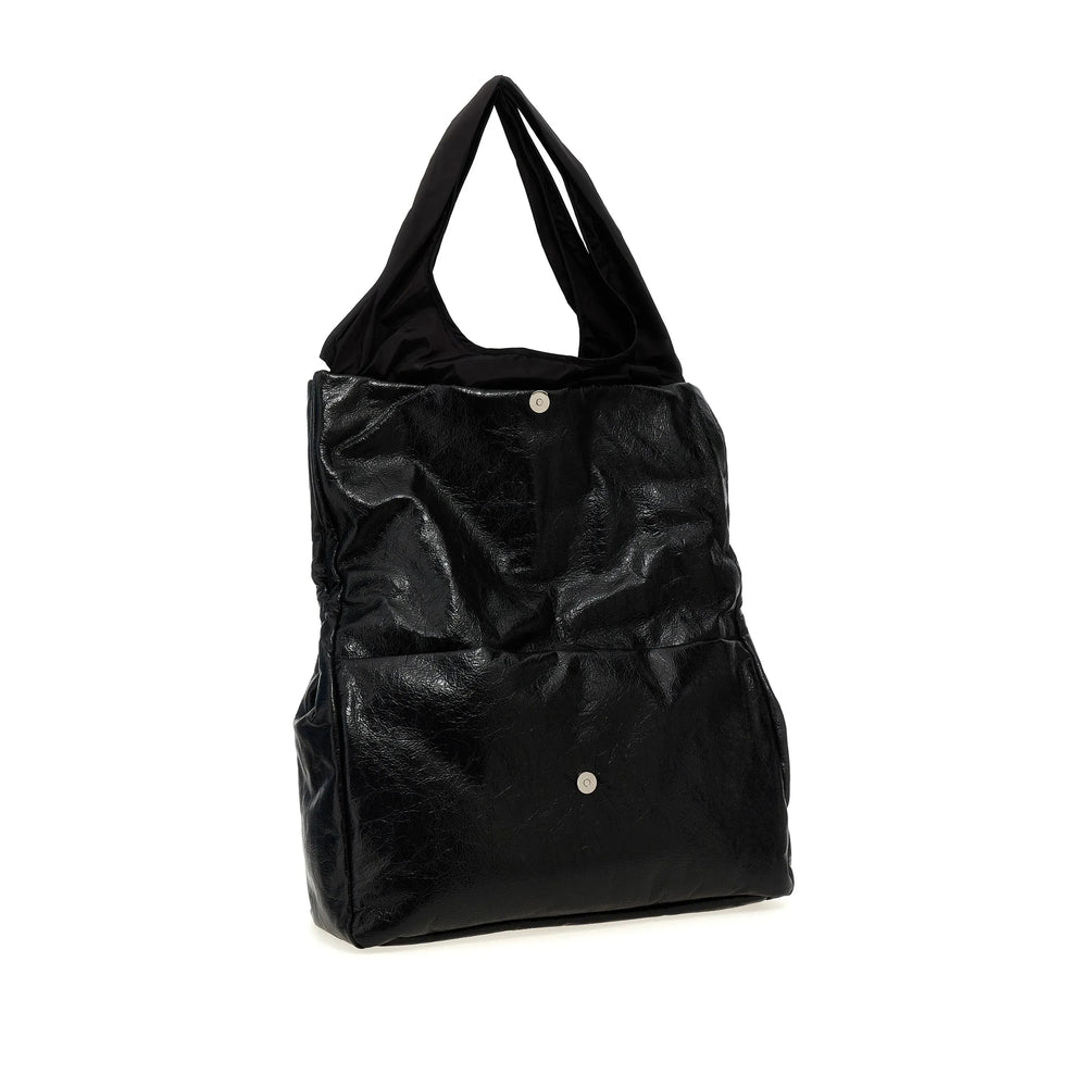 Balenciaga Black Tote Bag Ladies Purse Handbag leather silver hardware