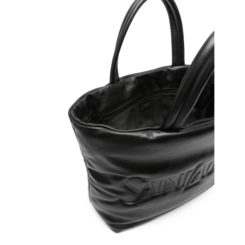 Saint Laurent Black Tote Bag Ladies Purse Handbag Black Leather