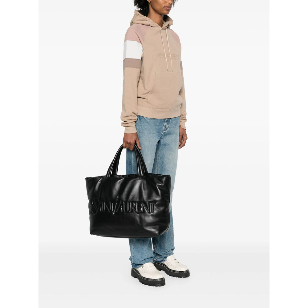 Saint Laurent Black Tote Bag Ladies Purse Handbag Black Leather