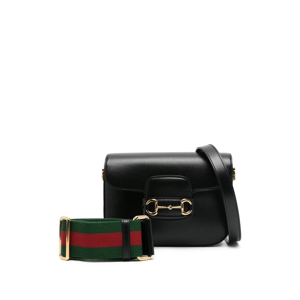 Gucci Black Shoulder Bags ladies leather purse handbag horsebit