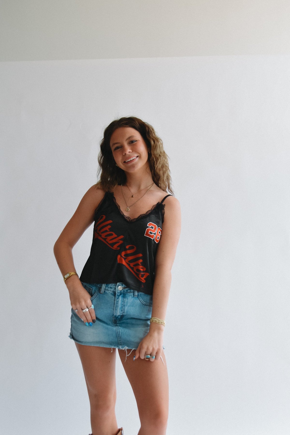 Utah Lacey Tank Utes Ladies top shirt spaghetti straps lace