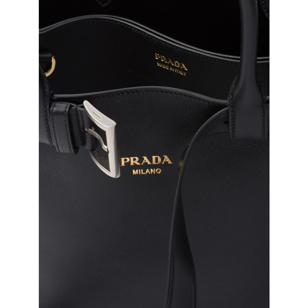 Prada Black Tote Bags ladies purse handbag leather